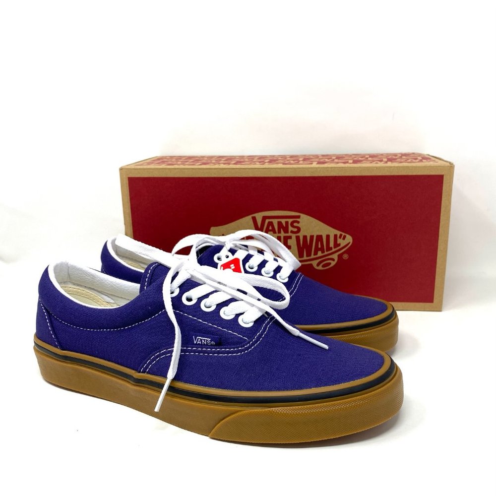 💖MEGA SALE💖Vans Era Low  Skate Casual Blue Brown  Women's  Canvas VN0A54F19LZ - Picture 7 of 11
